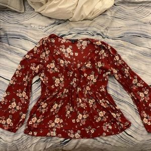 Long Sleeve Floral Blouse